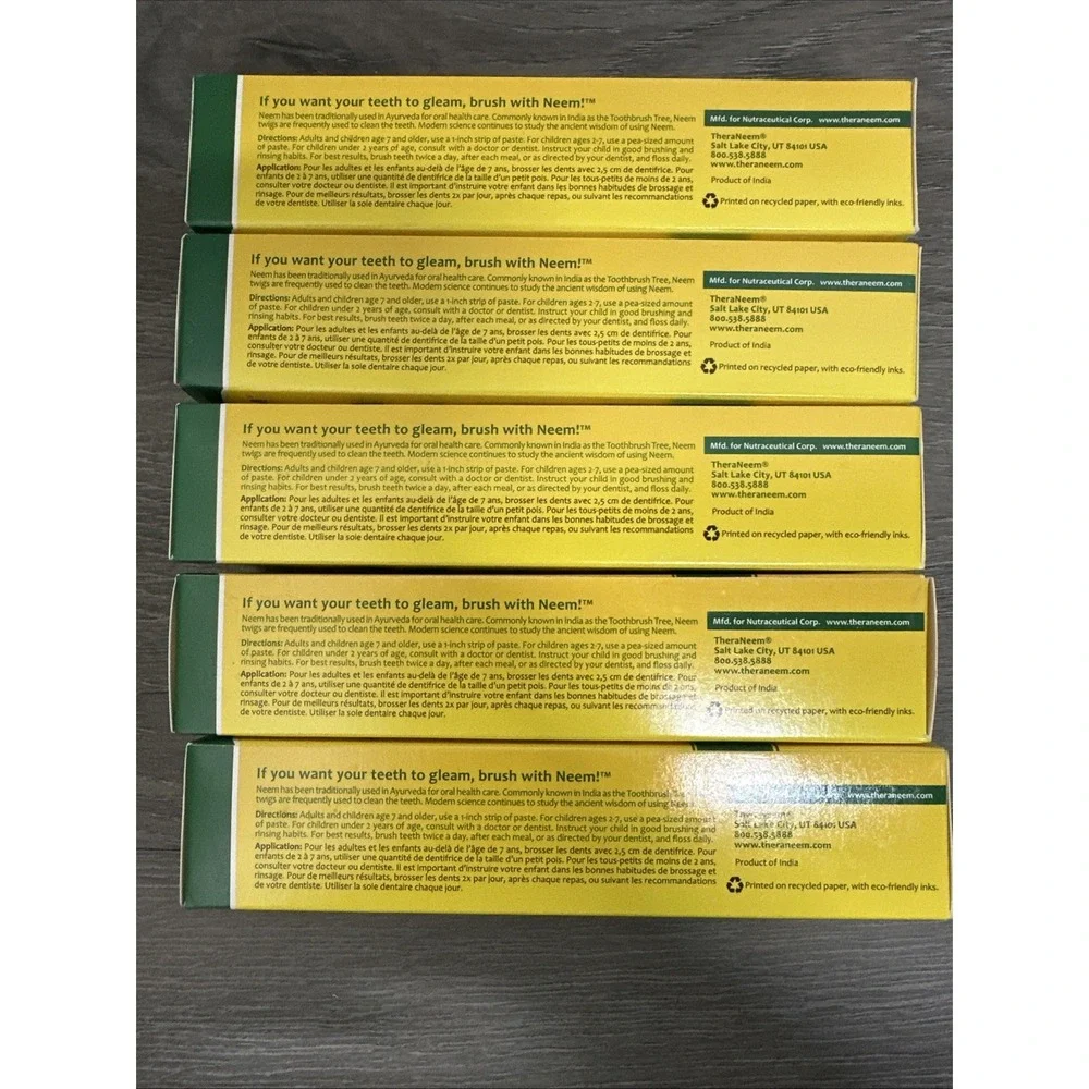 Set Of 5 TheraNeem® Naturals Neem Therape Toothpaste With Mint 4.23oz - 05/2026